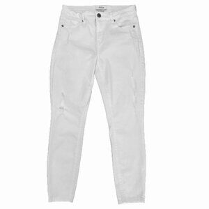 Pistola White Distressed Skinny Jeans 27 Cotton Blend Stretch Casual Pants